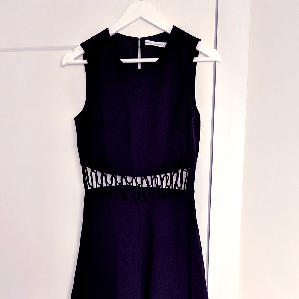 &Other Stories Black Mini Cut-out Dress 4 6 US